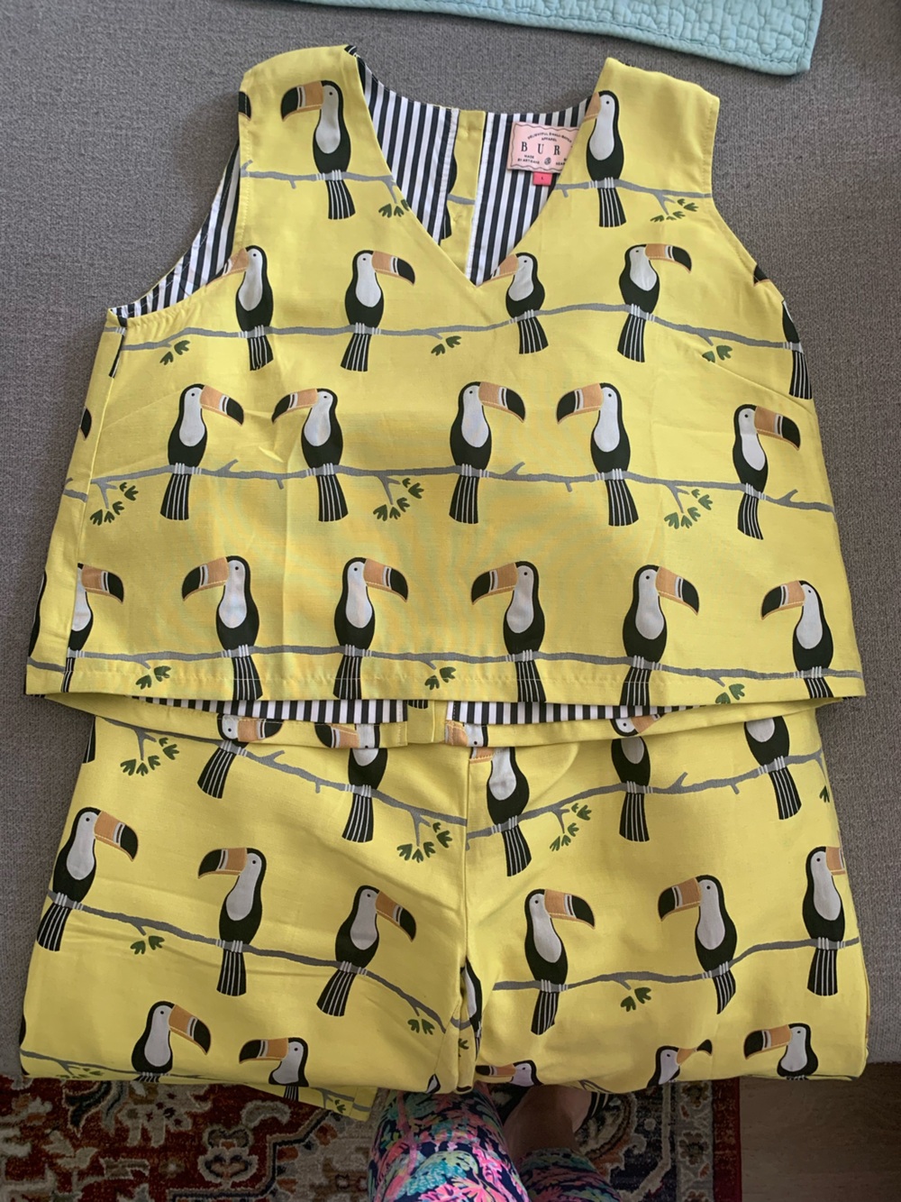 Buru Toucan-Print Yellow Set - Women’s Two-Piece - Picture 2 of 9